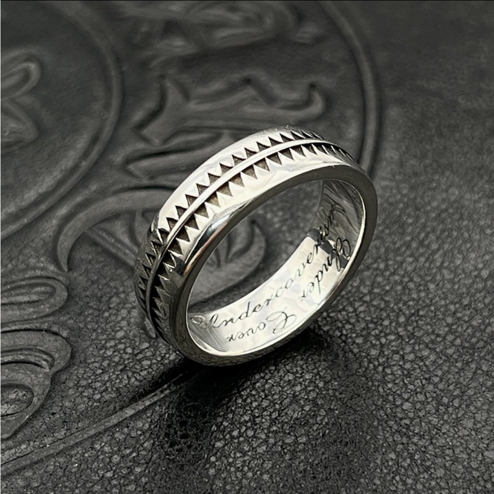 Silver Geometric Ring unisex